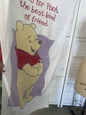 Vintage Franco Disney Winnie The Pooh P Is For Pooh Cartoon Beach Towel 28”x 54”